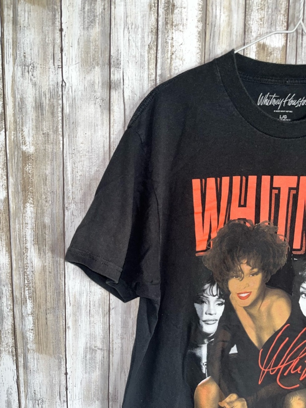 Whitney Houston Graphic Tee Size Large Black Vintage Style Band Shirt 2023 Tour - Picture 3 of 5